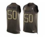 Men's Nike Chicago Bears #50 Jerrell Freeman Limited Green Salute to Service Tank Top Alternate NFL Jersey