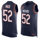 Men's Nike Chicago Bears #52 Khalil Mack Limited Navy Blue Player Name & Number Tank Top NFL Jersey