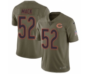 Men's Nike Chicago Bears #52 Khalil Mack Limited Olive 2017 Salute to Service NFL Jersey