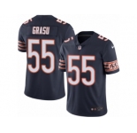 Men's Nike Chicago Bears #55 Hroniss Grasu Limited Navy Blue Rush NFL Jersey