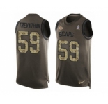 Men's Nike Chicago Bears #59 Danny Trevathan Limited Green Salute to Service Tank Top Alternate NFL Jersey