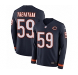 Men's Nike Chicago Bears #59 Danny Trevathan Limited Navy Blue Therma Long Sleeve NFL Jersey
