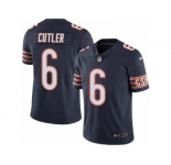 Men's Nike Chicago Bears #6 Jay Cutler Limited Navy Blue Rush NFL Jersey
