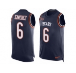 Men's Nike Chicago Bears #6 Mark Sanchez Limited Navy Blue Player Name & Number Tank Top NFL Jersey