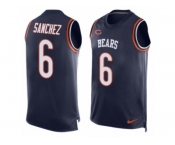 Men's Nike Chicago Bears #6 Mark Sanchez Limited Navy Blue Player Name & Number Tank Top NFL Jersey