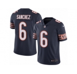 Men's Nike Chicago Bears #6 Mark Sanchez Limited Navy Blue Rush NFL Jersey