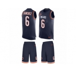 Men's Nike Chicago Bears #6 Mark Sanchez Limited Navy Blue Tank Top Suit NFL Jersey