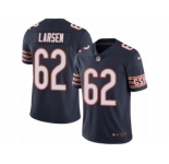 Men's Nike Chicago Bears #62 Ted Larsen Limited Navy Blue Rush NFL Jersey