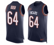 Men's Nike Chicago Bears #64 Eric Kush Limited Navy Blue Player Name & Number Tank Top NFL Jersey
