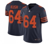 Men's Nike Chicago Bears #64 Eric Kush Limited Navy Blue Rush Vapor Untouchable NFL Jersey