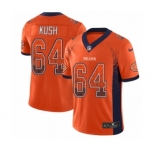 Men's Nike Chicago Bears #64 Eric Kush Limited Orange Rush Drift Fashion NFL Jersey