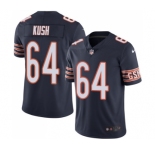 Men's Nike Chicago Bears #64 Eric Kush Navy Blue Team Color Vapor Untouchable Limited Player NFL Jersey