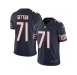 Men's Nike Chicago Bears #71 Josh Sitton Limited Navy Blue Rush NFL Jersey