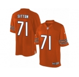 Men's Nike Chicago Bears #71 Josh Sitton Limited Orange Alternate NFL Jersey