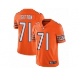 Men's Nike Chicago Bears #71 Josh Sitton Vapor Untouchable Limited Orange Rush NFL Jersey