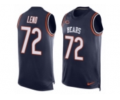 Men's Nike Chicago Bears #72 Charles Leno Limited Navy Blue Player Name & Number Tank Top NFL Jersey