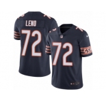 Men's Nike Chicago Bears #72 Charles Leno Limited Navy Blue Rush NFL Jersey