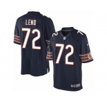 Men's Nike Chicago Bears #72 Charles Leno Limited Navy Blue Team Color NFL Jersey
