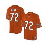 Men's Nike Chicago Bears #72 Charles Leno Limited Orange Alternate NFL Jersey
