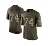 Men's Nike Chicago Bears #74 Jonathan Bullard Limited Green Salute to Service NFL Jersey