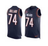 Men's Nike Chicago Bears #74 Jonathan Bullard Limited Navy Blue Player Name & Number Tank Top NFL Jersey