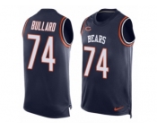 Men's Nike Chicago Bears #74 Jonathan Bullard Limited Navy Blue Player Name & Number Tank Top NFL Jersey