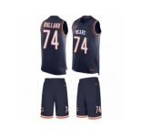 Men's Nike Chicago Bears #74 Jonathan Bullard Limited Navy Blue Tank Top Suit NFL Jersey