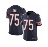 Men's Nike Chicago Bears #75 Kyle Long Limited Navy Blue Rush NFL Jersey