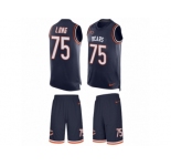 Men's Nike Chicago Bears #75 Kyle Long Limited Navy Blue Tank Top Suit NFL Jersey
