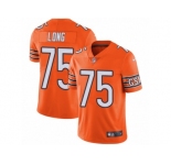 Men's Nike Chicago Bears #75 Kyle Long Vapor Untouchable Limited Orange Rush NFL Jersey