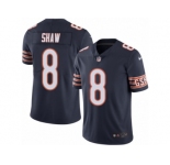 Men's Nike Chicago Bears #8 Connor Shaw Limited Navy Blue Rush NFL Jersey