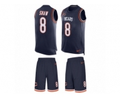 Men's Nike Chicago Bears #8 Connor Shaw Limited Navy Blue Tank Top Suit NFL Jersey