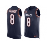 Men's Nike Chicago Bears #8 Mike Glennon Limited Navy Blue Player Name & Number Tank Top NFL Jersey