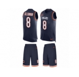 Men's Nike Chicago Bears #8 Mike Glennon Limited Navy Blue Tank Top Suit NFL Jersey