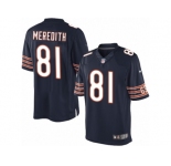 Men's Nike Chicago Bears #81 Cameron Meredith Limited Navy Blue Team Color NFL Jersey