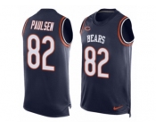 Men's Nike Chicago Bears #82 Logan Paulsen Limited Navy Blue Player Name & Number Tank Top NFL Jersey