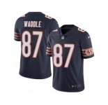 Men's Nike Chicago Bears #87 Tom Waddle Limited Navy Blue Rush NFL Jersey