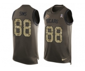 Men's Nike Chicago Bears #88 Dion Sims Limited Green Salute to Service Tank Top NFL Jersey