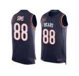 Men's Nike Chicago Bears #88 Dion Sims Limited Navy Blue Player Name & Number Tank Top NFL Jersey