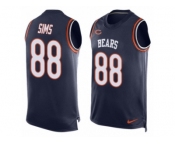 Men's Nike Chicago Bears #88 Dion Sims Limited Navy Blue Player Name & Number Tank Top NFL Jersey