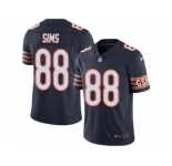 Men's Nike Chicago Bears #88 Dion Sims Limited Navy Blue Rush NFL Jersey