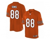 Men's Nike Chicago Bears #88 Dion Sims Limited Orange Alternate NFL Jersey