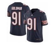 Men's Nike Chicago Bears #91 Eddie Goldman Limited Navy Blue Rush NFL Jersey