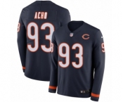 Men's Nike Chicago Bears #93 Sam Acho Limited Navy Blue Therma Long Sleeve NFL Jersey