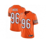 Men's Nike Chicago Bears #96 Akiem Hicks Vapor Untouchable Limited Orange Rush NFL Jersey