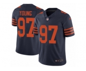 Men's Nike Chicago Bears #97 Willie Young Vapor Untouchable Limited Navy Blue 1940s Throwback Alternate NFL Jersey