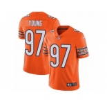 Men's Nike Chicago Bears #97 Willie Young Vapor Untouchable Limited Orange Rush NFL Jersey