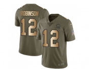 Nike Chicago Bears #12 Allen Robinson Olive Gold Men Stitched NFL Limited 2017 Salute To Service Jersey