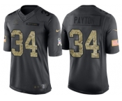 Nike Chicago Bears #34 Walter Payton Men's Stitched Black NFL Salute to Service Limited Jerseys