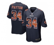 Nike Chicago Bears #34 Walter Payton Navy Blue Team Color Men's Stitched NFL Limited Strobe Jersey
